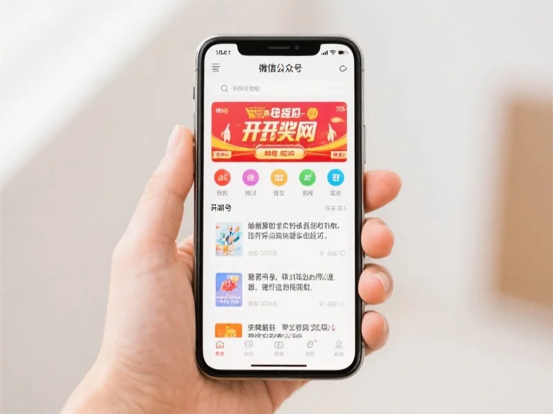 手机屏幕上显示开奖网微信公众号界面，用户正在浏览彩票新闻内容，画面清晰明快